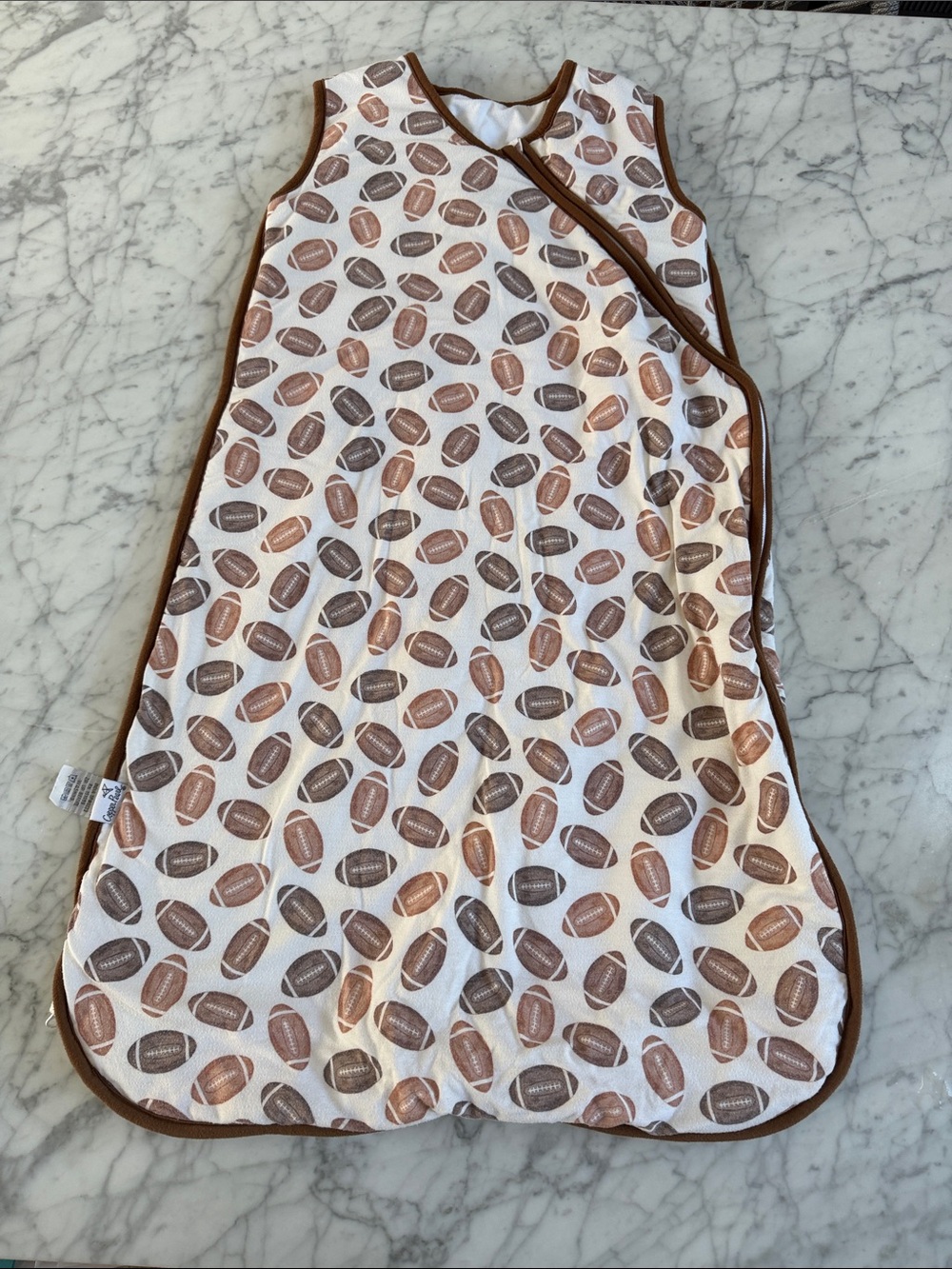 Copper Pearl Football Print Baby Sleep Sack 18/24 Mo